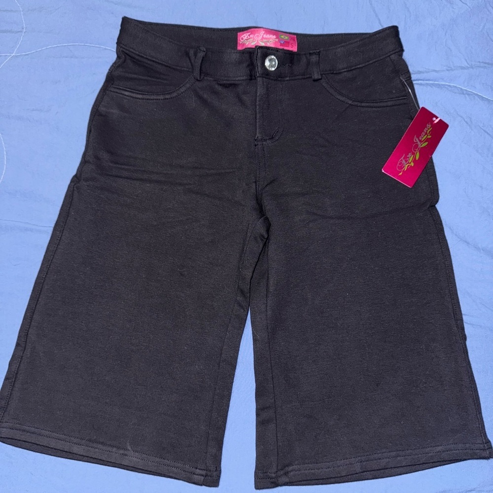 Bundle of Black Denim Stretch Shorts